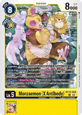 Monzaemon (X Antibody) - Exceed Apocalypse (BT15)
Exceed Apocalypse