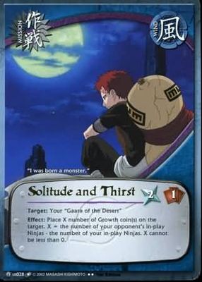 Solitude and Thirst - M-US028 - Rare Naruto: Quest For Power