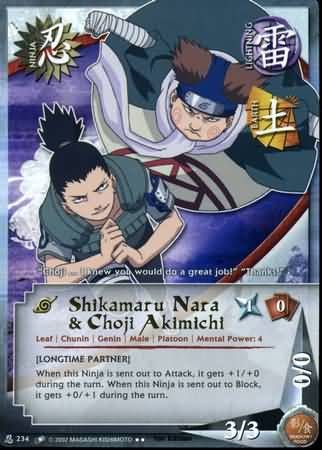 Shikamaru Nara &amp; Choji Akimichi - N-234 - Rare Naruto: Quest For Power