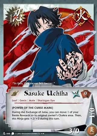 Sasuke Uchiha - N-068 - Rare
Naruto: Coils of the Snake