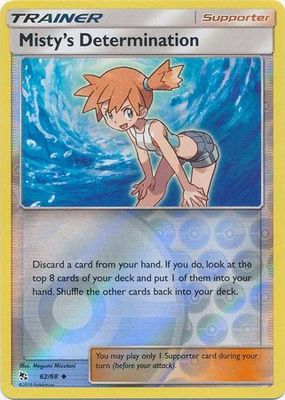 Misty&#39;s Determination - 62/68 - Uncommon Reverse Holo
Hidden Fates Reverse Holo Singles
