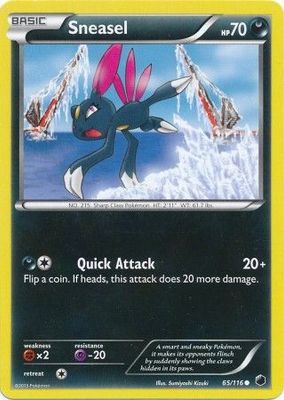 Sneasel - 65/116 - Common
Black &amp; White 9: Plasma Freeze Singles