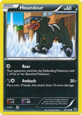 Houndour - 55/101 - Common Black &amp; White 10: Plasma Blast Singles