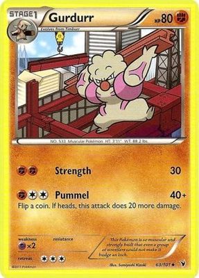 Gurdurr - 63/101 - Uncommon
Black &amp; White 3: Noble Victories Singles