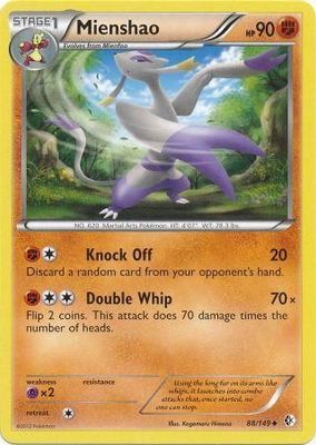 Mienshao - 88/149 - Uncommon
Black &amp; White 7: Boundaries Crossed Singles