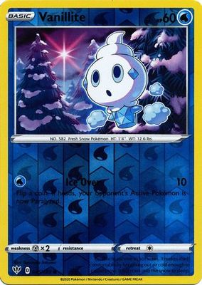 Vanillite - 045/189 - Common Reverse Holo
Sword &amp; Shield: Darkness Ablaze Reverse Holo Singles