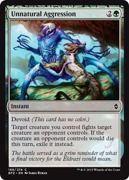 Unnatural Aggression 168/274 - Battle for Zendikar Singles (Español)