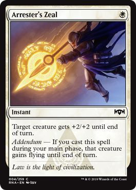 Arrester&#39;s Zeal 004/259 Ravnica Allegiance Singles