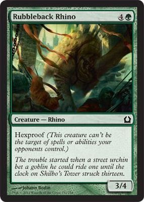 Rubbleback Rhino
Return to Ravnica Singles