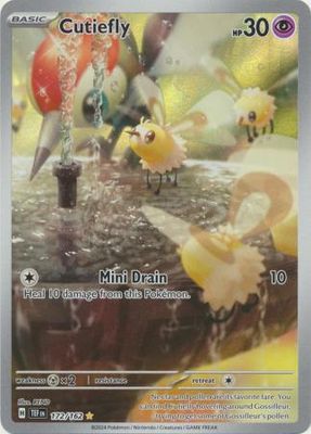 SJ Cutiefly - 172/162 - Illustration Rare
Scarlet &amp; Violet: Temporal Forces Singles