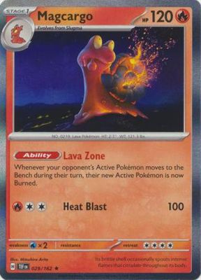 Magcargo - 029/162 - Holo Rare Scarlet &amp; Violet: Temporal Forces Singles