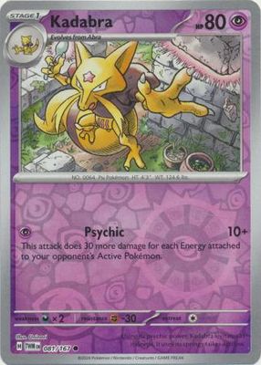Kadabra - 081/167 - Common Reverse Holo Scarlet &amp; Violet: Twilight Masquerade Reverse Holo Singles
