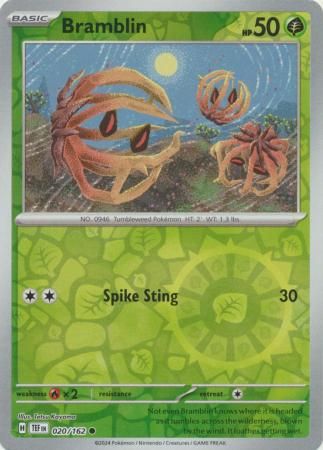 Bramblin - 020/162 - Common Reverse Holo Scarlet &amp; Violet: Temporal Forces Reverse Holo Singles