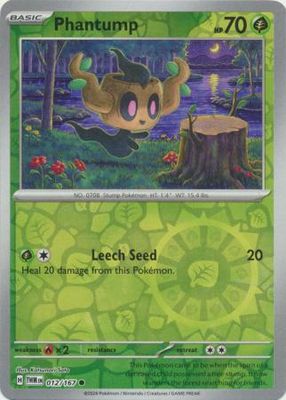 Phantump - 012/167 - Common Reverse Holo Scarlet &amp; Violet: Twilight Masquerade Reverse Holo Singles