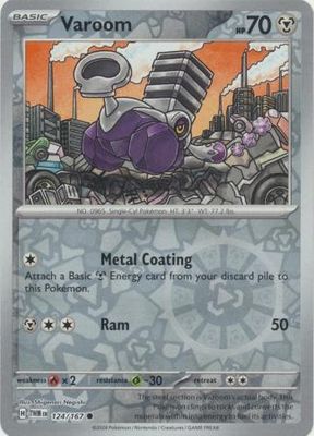 Varoom - 124/167 - Common Reverse Holo Scarlet &amp; Violet: Twilight Masquerade Reverse Holo Singles