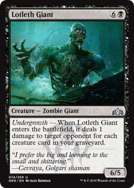 Lotleth Giant 074/259
Guilds of Ravnica Singles