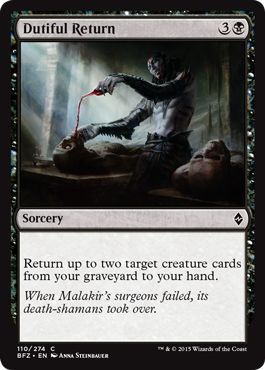 Dutiful Return 110/274 - Battle for Zendikar Singles (Español)
