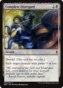 Complete Disregard 090/274
Battle for Zendikar Singles(Español)