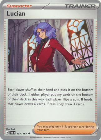 Lucian - 157/167 - Uncommon Scarlet and Violet: Twilight Masquerade Singles