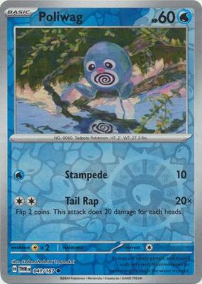 Poliwag - 041/167 - Common Reverse Holo Scarlet &amp; Violet: Twilight Masquerade Reverse Holo Singles