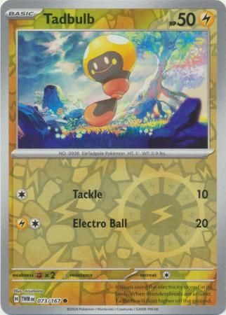 Tadbulb - 073/167 - Common Reverse Holo Scarlet &amp; Violet: Twilight Masquerade Reverse Holo Singles