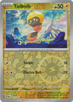 Tadbulb - 073/167 - Common Reverse Holo Scarlet &amp; Violet: Twilight Masquerade Reverse Holo Singles