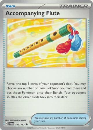 Accompanying Flute - 142/167 - Uncommon Scarlet and Violet: Twilight Masquerade Singles