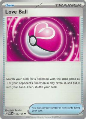 Love Ball - 156/167 - Uncommon Scarlet and Violet: Twilight Masquerade Singles