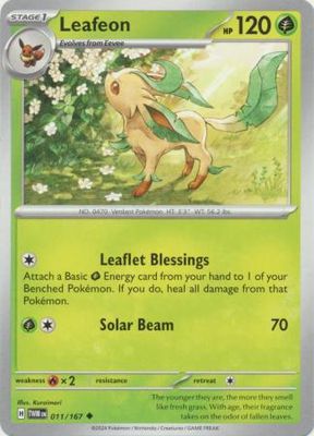 Leafeon - 011/167 - Uncommon Scarlet and Violet: Twilight Masquerade Singles