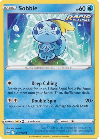 Sobble - 041/198 - Common
Sword &amp; Shield: Chilling Reign Singles
