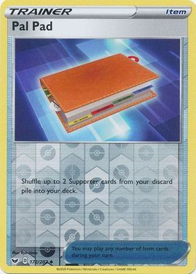 Pal Pad - 172/202 - Uncommon Reverse Holo
Sword &amp; Shield (Base Set) Reverse Holo Singles (Espanol)