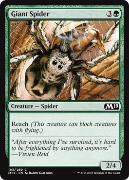 Giant Spider 183/280 -  Magic 2019 (M19) Singles (Español)