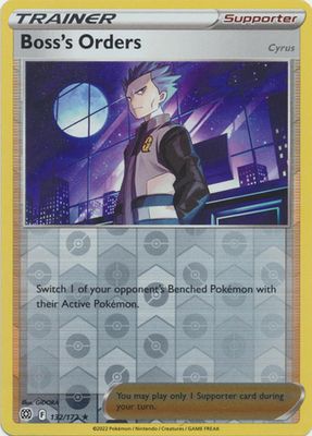 Boss&#39;s Orders - 132/172 - Holo Rare Reverse Holo
Sword &amp; Shield: Brilliant Stars Reverse Holo Singles