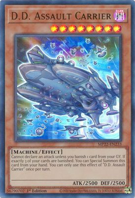 D.D. Assault Carrier - MP22-EN233 - Ultra Rare 1st Edition 2022 Mega-Tin: Pharaoh&#39;s Gods 1st Edition Singles