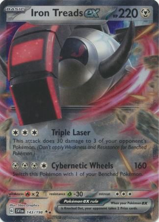 SH Iron Treads ex - 143/198 - Ultra Rare Scarlet &amp; Violet (Base Set) Singles