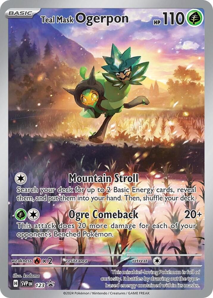 SH Teal Mask Ogerpon - 123 - SV: Scarlet &amp; Violet Promo Cards (SVP) SV: Scarlet &amp; Violet Promo Cards