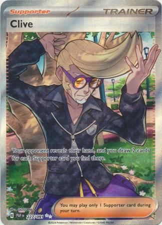 SJ Clive - 227/091 - Illustration Rare Scarlet &amp; Violet: Paldean Fates Singles