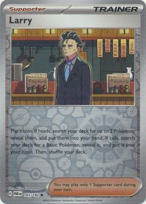 Larry - 165/182 - Common Reverse Holo
Scarlet &amp; Violet: Paradox Rift Reverse Holo Singles