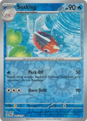 Seaking - 045/167 - Common Reverse Holo Scarlet &amp; Violet: Twilight Masquerade Reverse Holo Singles