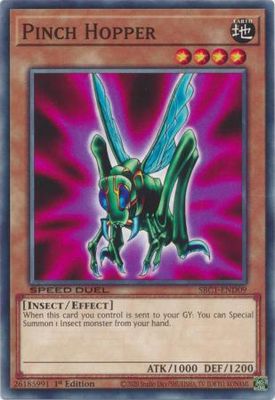 Pinch Hopper - SBC1-END09 - Common 1st Edition Speed Duel: Streets of Battle City Singles