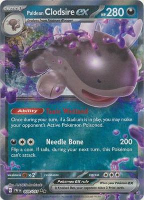 SJ Paldean Clodsire ex - 059/091 - Ultra Rare
Scarlet &amp; Violet: Paldean Fates Singles