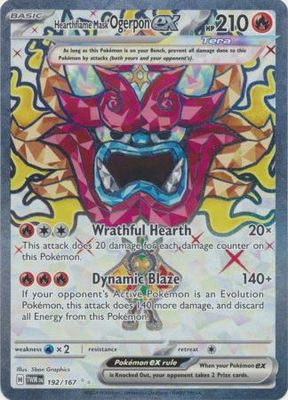 SJ Hearthflame Mask Ogerpon ex - 192/167 - Full Art Secret Rare Scarlet and Violet: Twilight Masquerade Singles
