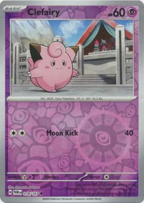 Clefairy - 078/167 - Common Reverse Holo Scarlet &amp; Violet: Twilight Masquerade Reverse Holo Singles
