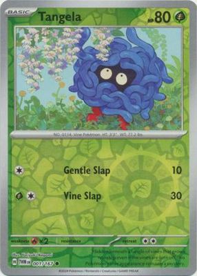 Tangela - 001/167 - Common Reverse Holo Scarlet &amp; Violet: Twilight Masquerade Reverse Holo Singles