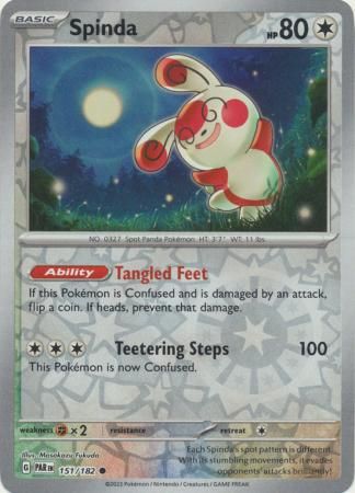 Spinda - 151/182 - Common Reverse Holo Scarlet &amp; Violet: Paradox Rift Reverse Holo Singles
