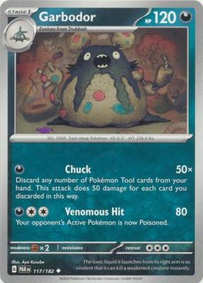 Garbodor - 117/182 - Uncommon
Scarlet &amp; Violet: Paradox Rift Singles