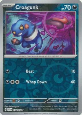Croagunk - 130/198 - Common Reverse Holo Scarlet &amp; Violet (Base Set) Reverse Holo Singles