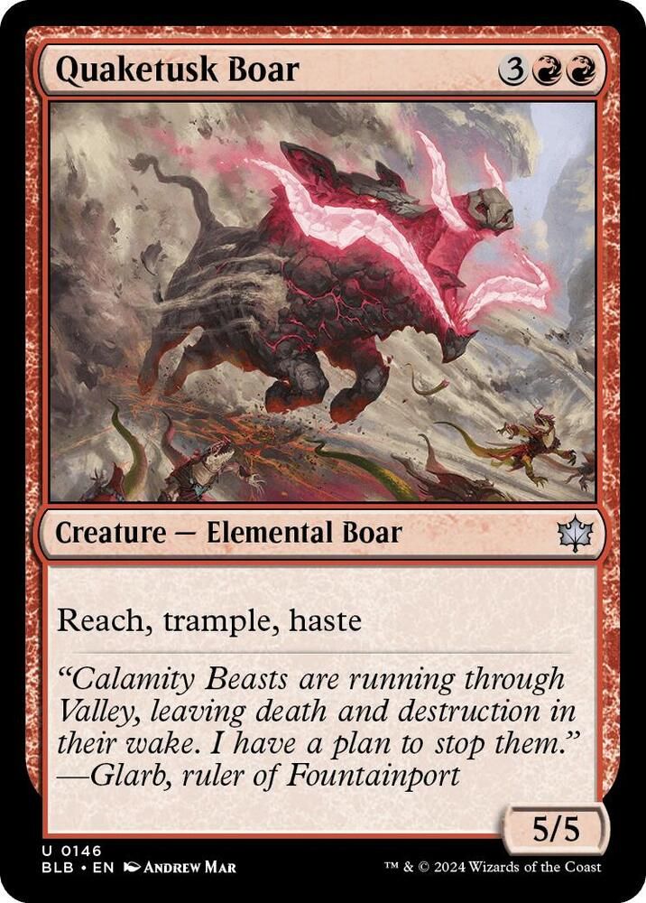 Quaketusk Boar - Bloomburrow (BLB) Bloomburrow