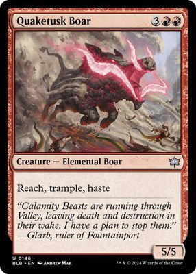 Quaketusk Boar - Bloomburrow (BLB) Bloomburrow