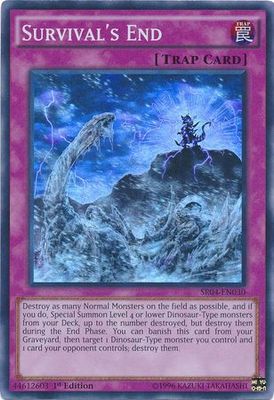 Survival&#39;s End - SR04-EN030 - Super Rare 1st Edition Structure Deck: Dinosmasher&#39;s Fury 1st Edition Singles
